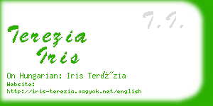 terezia iris business card